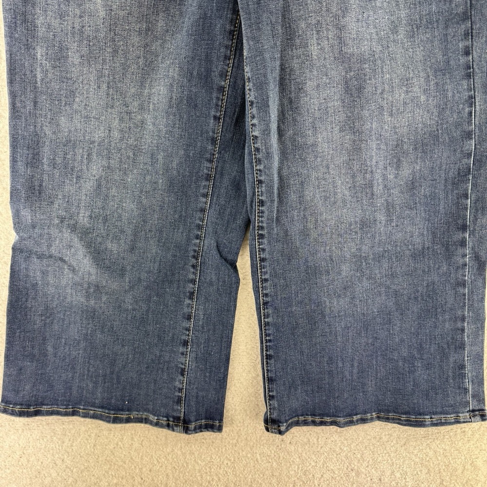 NYDJ Cool Embrace Wide Leg Denim Crop Jeans 8P Seredipity Blue - Picture 3 of 12